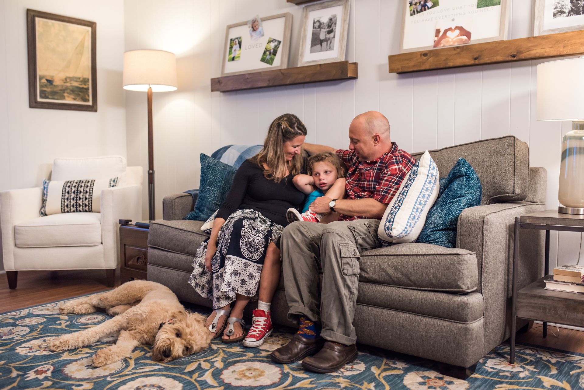 A Welcome Home Angel family in a playroom adapted for their child